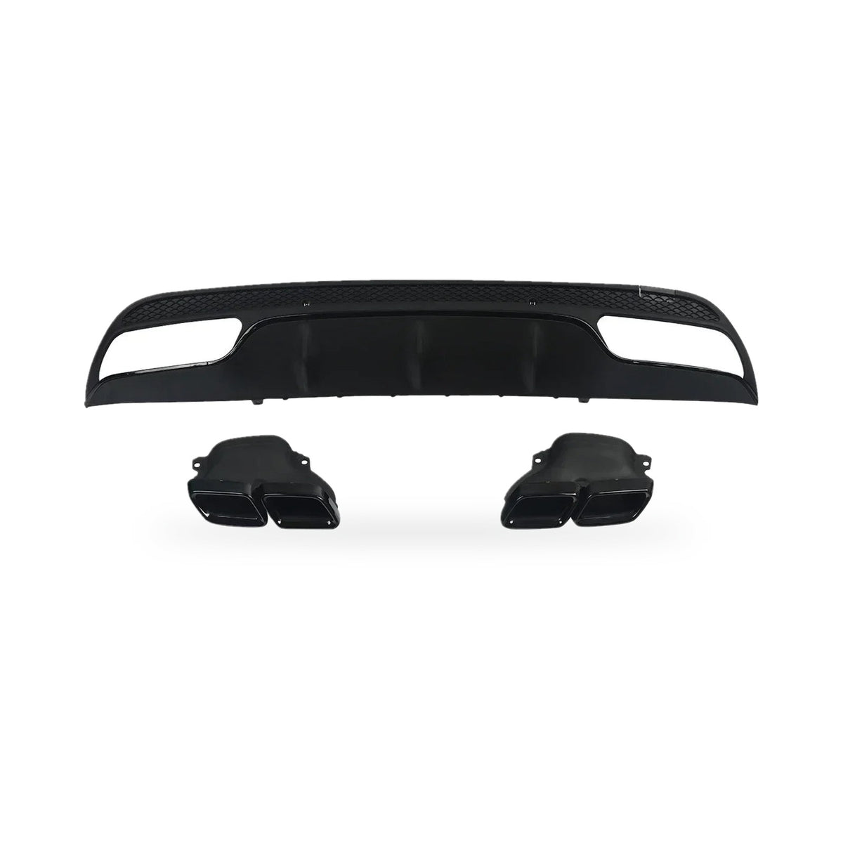 Rear Diffuser with Tips – Mercedes C-Class W205 Sedan AMG Line (2015–18)