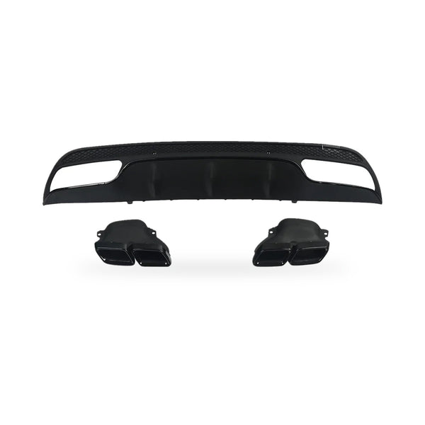 Rear Diffuser with Tips – Mercedes C-Class W205 Sedan AMG Line (2015–18)