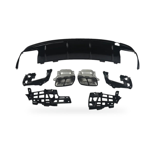 Rear Diffuser with Tips – Mercedes CLA C117 AMG Line (2014–18)